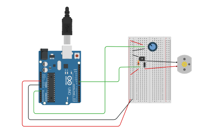 Circuit design Lesson 5 Arduino - Changing the speed of a DC Motor ...