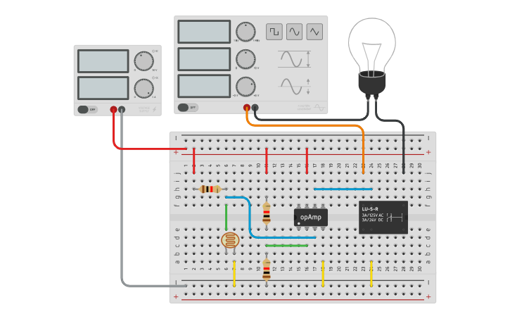 Circuit design light-sensor - Tinkercad