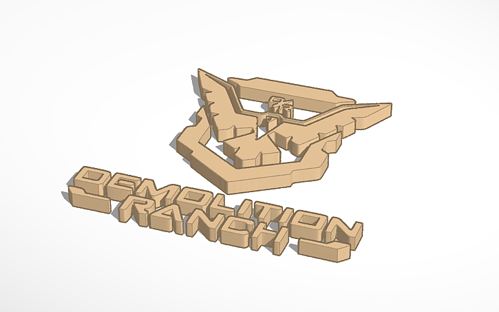 3D design demo ranch logo - Tinkercad
