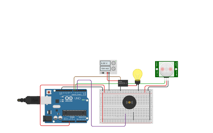 Circuit design pir - Tinkercad