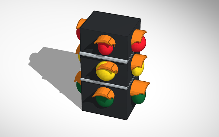 how to make a traffic light in tinkercad