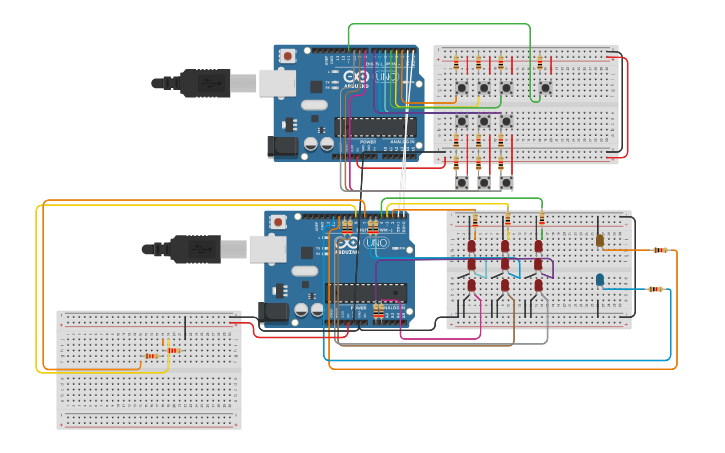 Circuit design Jogo da Velha - Simulação - Tinkercad
