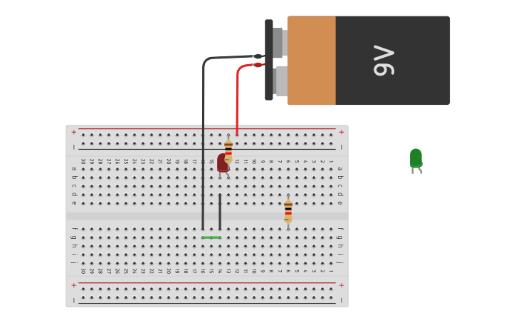 Circuit design simple led circuit | Tinkercad