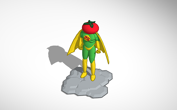 3D design Captain Sauce intro character | Tinkercad