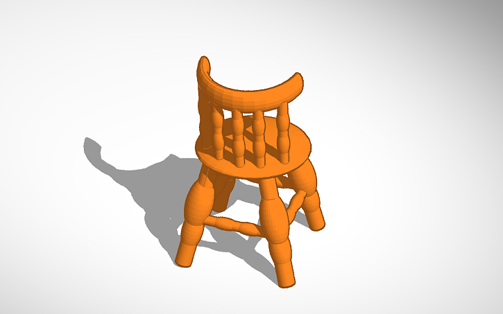 3D design Dollhouse Chair - Tinkercad