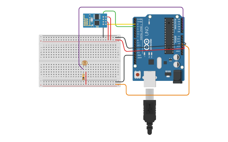 Circuit design pr10 bluetooth with sensor - Tinkercad