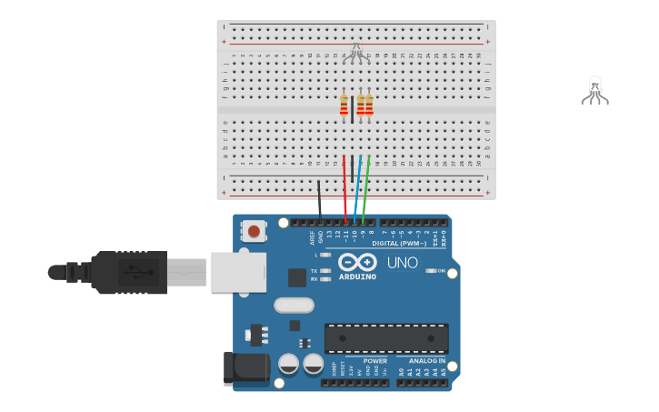 Circuit design RGB LED Color Mixing With Arduino - Tinkercad