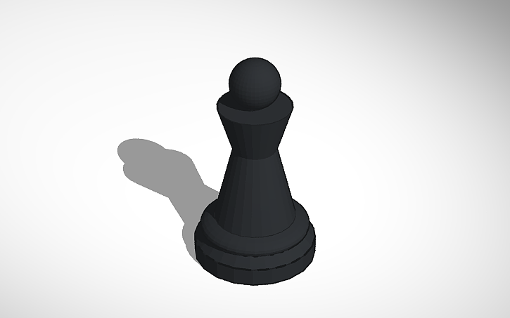 3D design pionek szachowy - Tinkercad