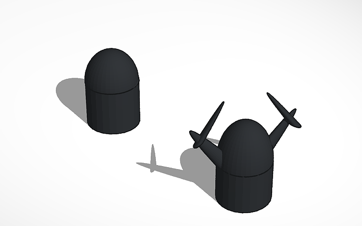 3D design ROV front and back - Tinkercad