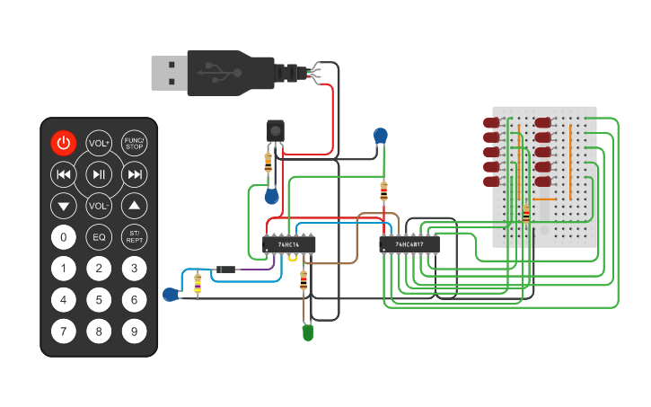 Circuit design Simple IR Remote Control | Tinkercad