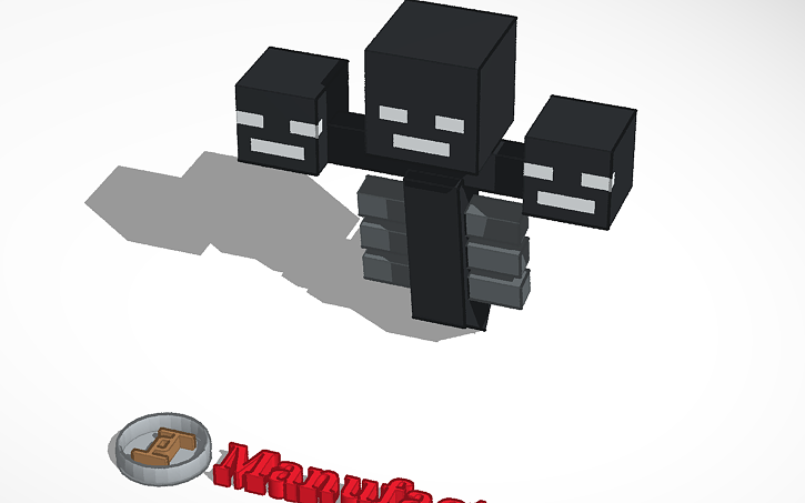 3D design minecraft Wither #minecraft - Tinkercad