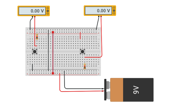 Circuit design PULL UP AND PULL DOWN RESISTOR | Tinkercad