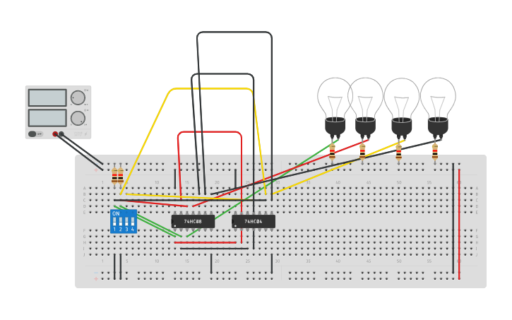 Circuit design DECODER - Tinkercad