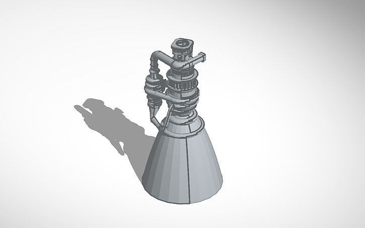 3D design Printable SpaceX Raptor Engine | Tinkercad