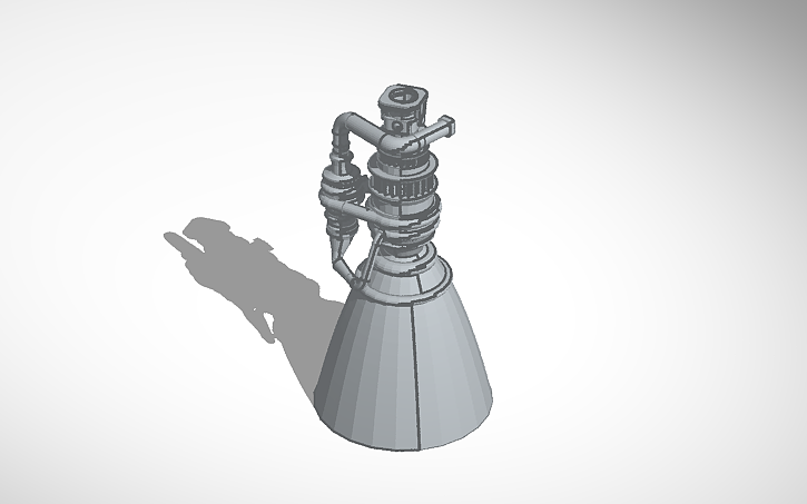 3D Design Printable SpaceX Raptor Engine Tinkercad