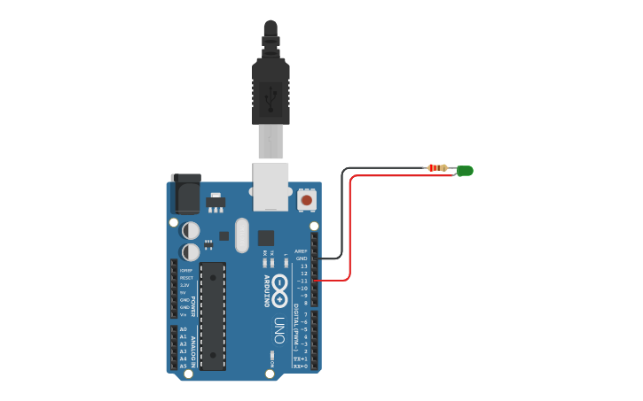 Circuit design Using the PWM - Tinkercad