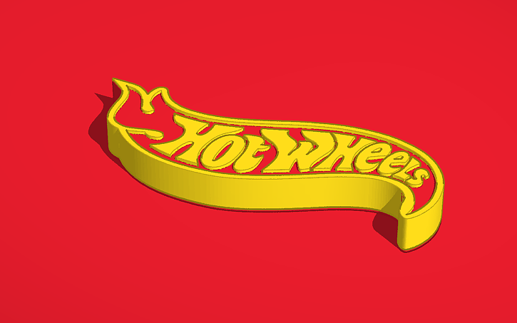 3D design HotWheels Logo - Tinkercad