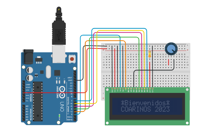 Circuit design PANTALLA LCD-02 - Tinkercad