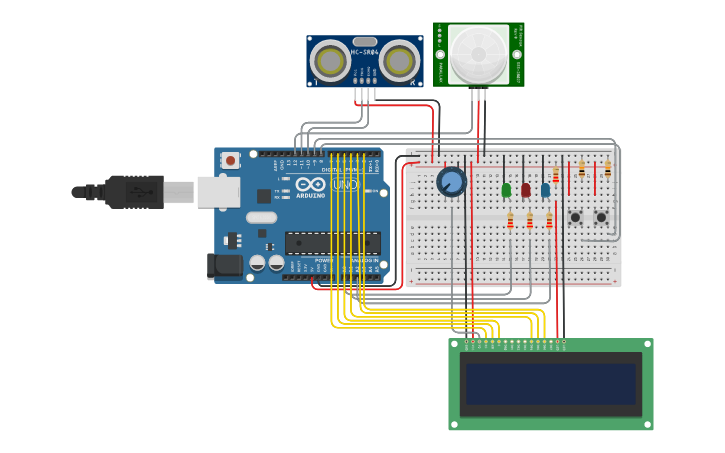 Circuit design PROJETO ESTEIRA - Tinkercad
