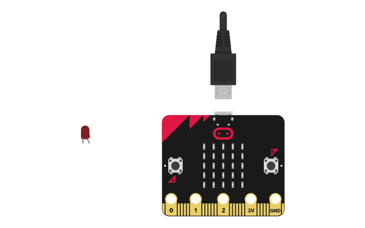 Circuit design Ligando a LED - Tinkercad