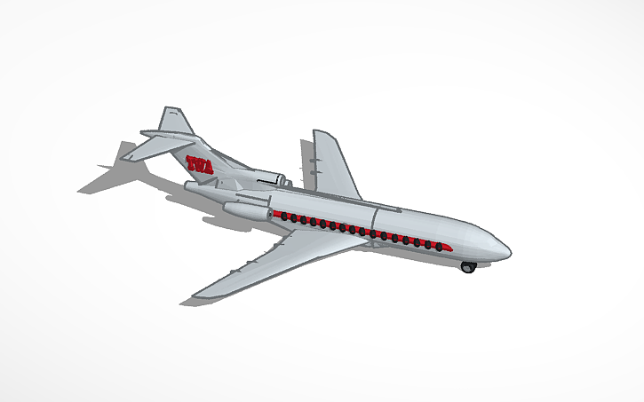 3D design Boeing 727-300 - Tinkercad