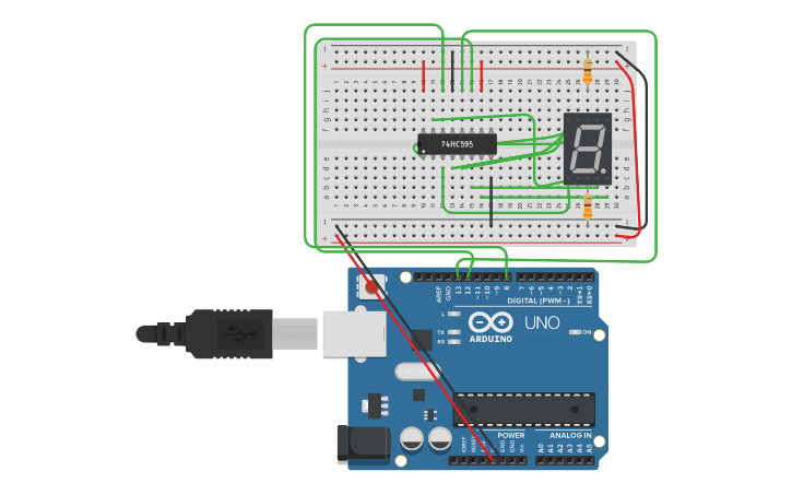 Circuit design Act8 lec(Shift Registers) - Tinkercad