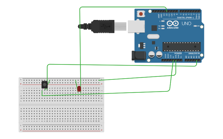 Circuit design ir sensor - Tinkercad