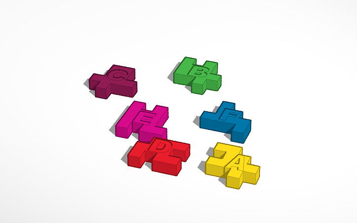 3D design Puzzle pieces | Tinkercad
