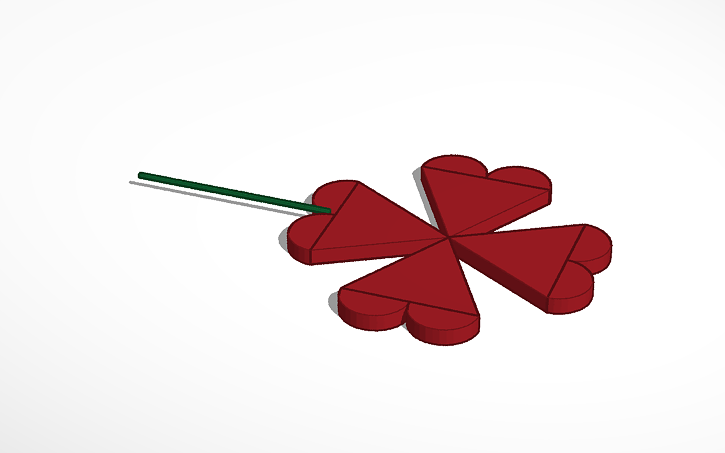 Clover Designcad 3D design Four Leaf Clover - Tinkercad