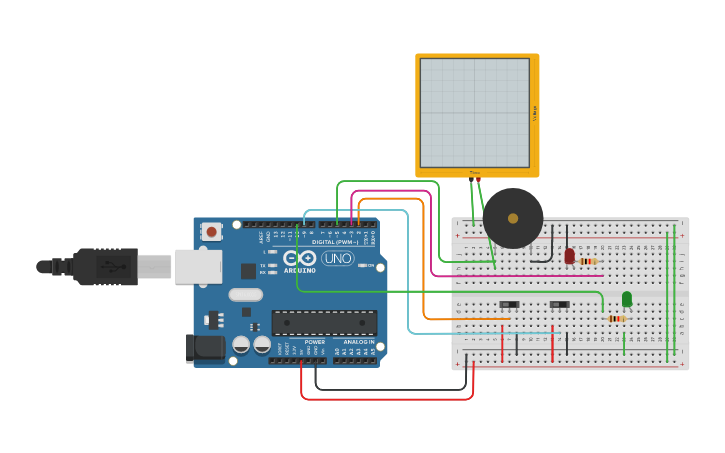Circuit design Seat belt warning system_134716_OCT_MBD - Tinkercad