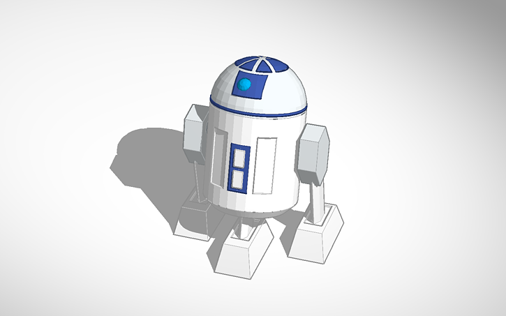 Включи r 2 d 2. Р2д2 Тинкеркад. Космический корабль Tinkercad. Моделирование космического корабля в Tinkercad. R2d2 робот.