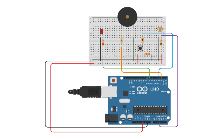 Circuit design Sensor a laser - 2TDSS - Tinkercad