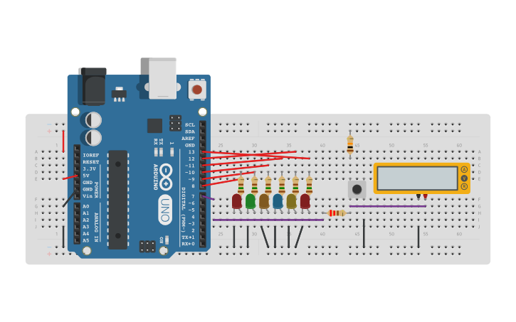 Circuit design Counter 01 - Tinkercad