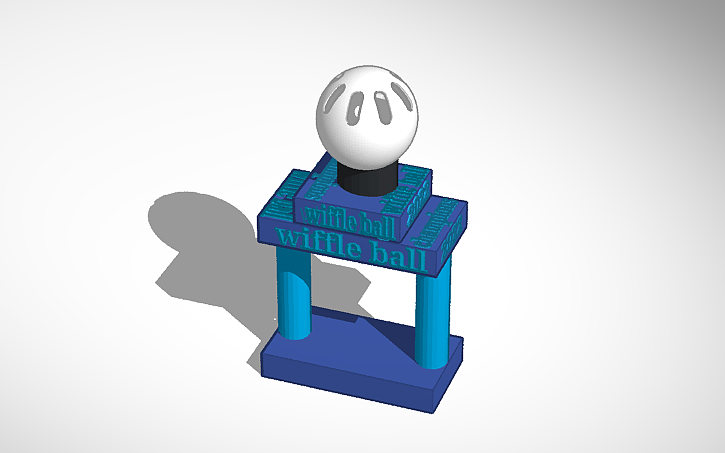 3d Design Wiffle Ball Trophy Tinkercad