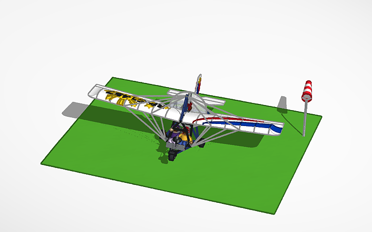 3D design Ultralight Quicksilver MXL II Sport ACFC - Tinkercad