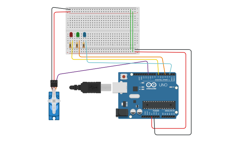 Circuit design Arduino project - Tinkercad