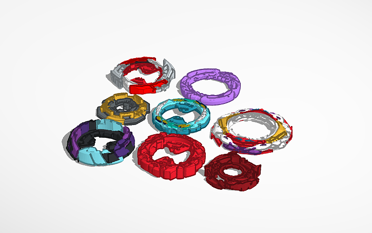 3D design Copy of Beyblade gt parts - Tinkercad