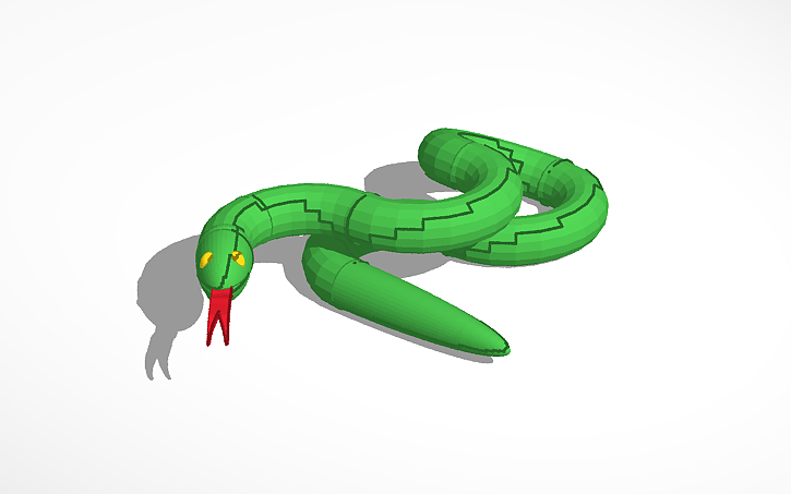 3D design snake!!!!!!!!!!!!! - Tinkercad