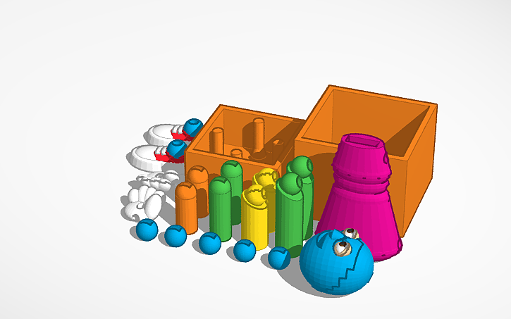 3D design Spring articulated toy - Tinkercad