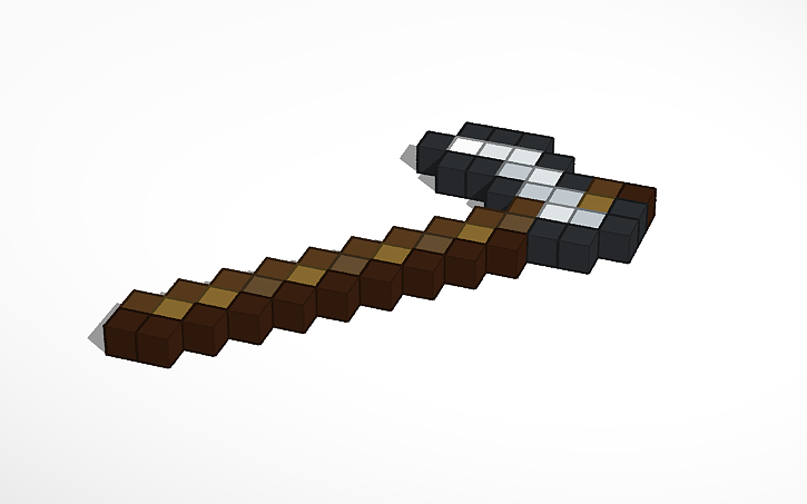 3D design Iron Hoe Minecraft (PRINTABLE) - Tinkercad