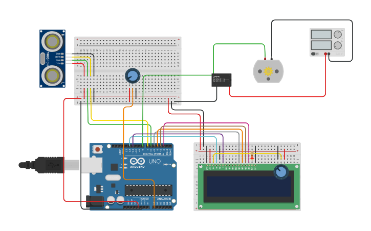 Circuit design Arduino Automacao Bomba - Tinkercad
