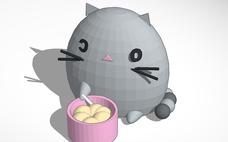 pusheen eating ice cream