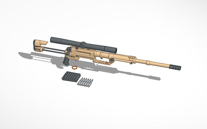 Muzzle Improvement On Someones Beautiful Srr 61 Sniper Tinkercad Muzzle Improvement On Someones Beautiful Srr 61 Sniper Tinkercad