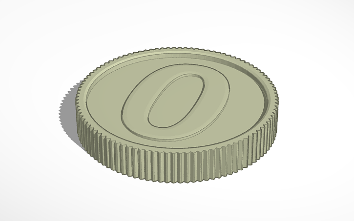 3D design Coin with Zero remix - Tinkercad