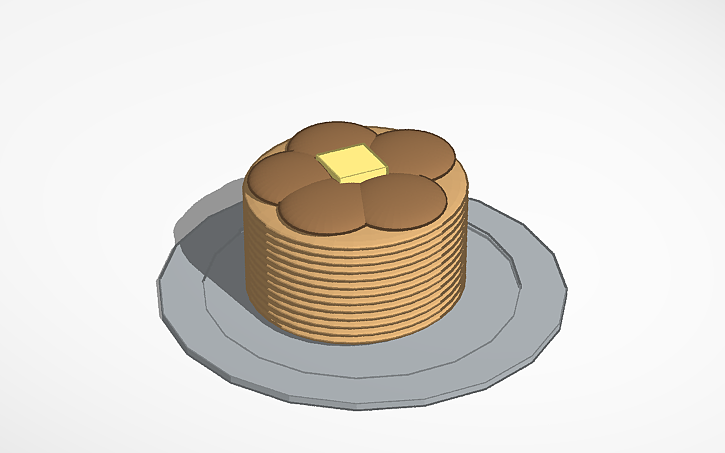 3D design flower shaped pancakes - Tinkercad