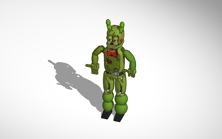 3D design toy twited spring trap - Tinkercad