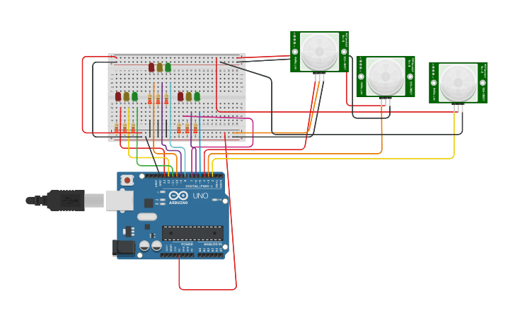 Circuit design Copy of Copy of temperature sensor with - Tinkercad