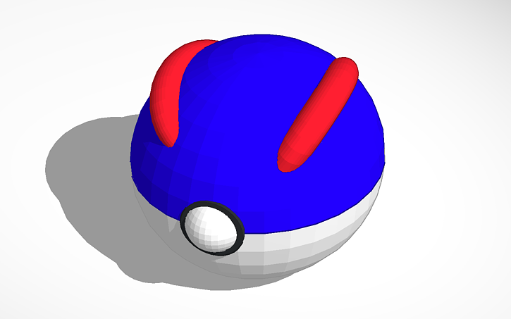 Pokemon Great Ball Tinkercad