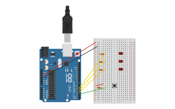 Circuit design Spaceship Interface | Tinkercad
