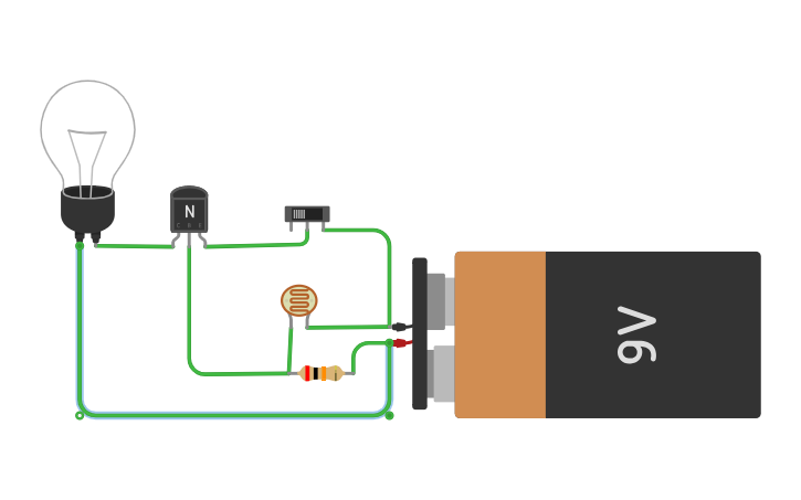 Circuit design On Off Switch By Light - Tinkercad